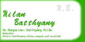 milan batthyany business card